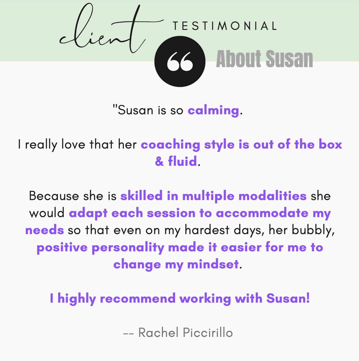 About working with Susan Teresa About working with Susan Teresa